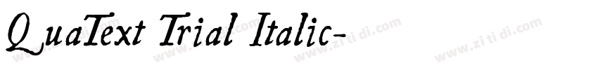 QuaText Trial Italic字体转换
